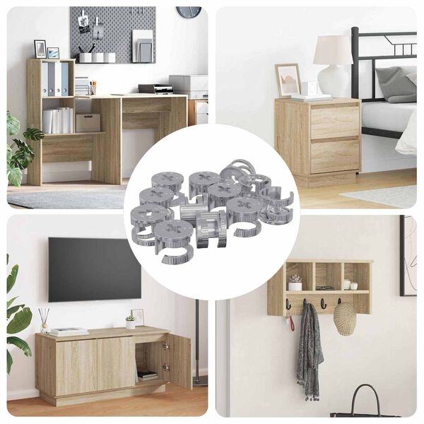 vidaXL &Eacute;crous &agrave; Verrou &agrave; Came 4000 pcs Argent&eacute; M&eacute;tал