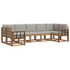 vidaXL Ensemble de canap&eacute;s d'ext&eacute;rieur 7 pc Naturel et gris clair