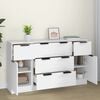 vidaXL Buffets 3 pcs Blanc Bois d'ing&eacute;nierie