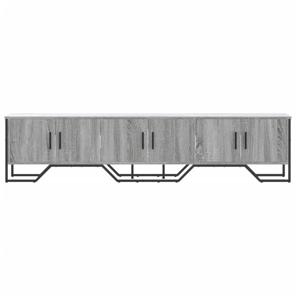 vidaXL Meuble TV sonoma gris 180x34x41 cm bois d'ing&eacute;nierie