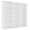 vidaXL Armoire &agrave; CD Blanc 100x23x89,5 cm Bois d&rsquo;ing&eacute;nierie