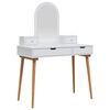 vidaXL Ensemble de Coiffeuse FAUSKE 4 pc Blanc 100 x 50 x 143 cm