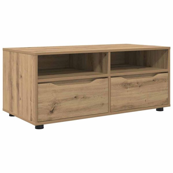 vidaXL Meuble TV Ch&ecirc;ne artisanal 100 x 48 x 43 cm Bois d'ing&eacute;nierie