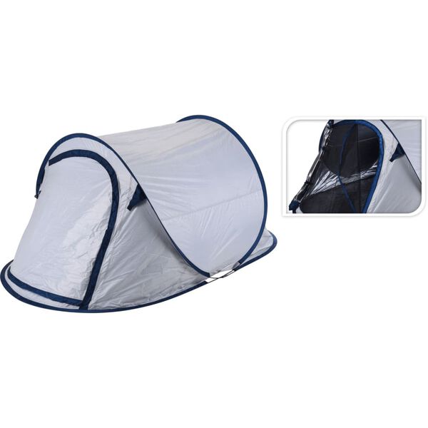 Redcliffs Tente escamotable 2 personnes 220x120x90 cm Blanc et bleu