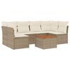 vidaXL Salon de jardin avec coussins 7 pcs beige r&eacute;sine tress&eacute;e