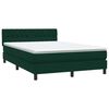 vidaXL Sommier &agrave; lattes de lit et matelas et LED vert fonc&eacute; 160x210cm velours