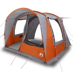 vidaXL Tente de voiture 4 personnes gris et orange imperm&eacute;able