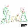 vidaXL Sc&egrave;ne de Nativit&eacute; Illumin&eacute;e Multicolore 112 x 71,5 cm PVC