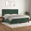 vidaXL Sommier &agrave; lattes de lit et matelas Vert fonc&eacute; 200x200cm Velours