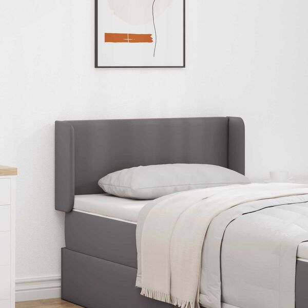 vidaXL Oreille de t&ecirc;te de lit 2 pcs Gris 40 x 16 x 5 cm