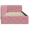 vidaXL Cadre de lit d'angle avec tête de lit Rose 90 x 200 cm Velours
