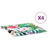 vidaXL Coussins de chaise de jardin lot de 4 multicolore 50x50x4 cm