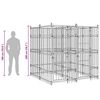 vidaXL Chenil d'ext&eacute;rieur pour chiens Acier 3,69 m&sup2;