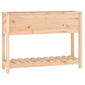 vidaXL Jardini&egrave;re avec &eacute;tag&egrave;re 111,5x34,5x81 cm Bois massif de pin