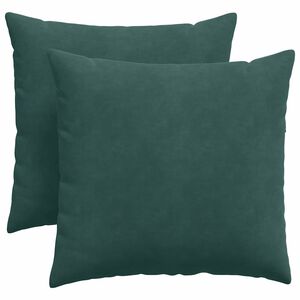 vidaXL Coussins de canap&eacute; 2 pcs Vert fonc&eacute; 45 x 45 cm