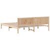 vidaXL Cadre de lit Marron 200 x 200 cm Bois de pin massif
