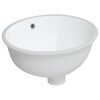 vidaXL &Eacute;vier de salle de bain blanc 38,5x33,5x19 cm ovale c&eacute;ramique