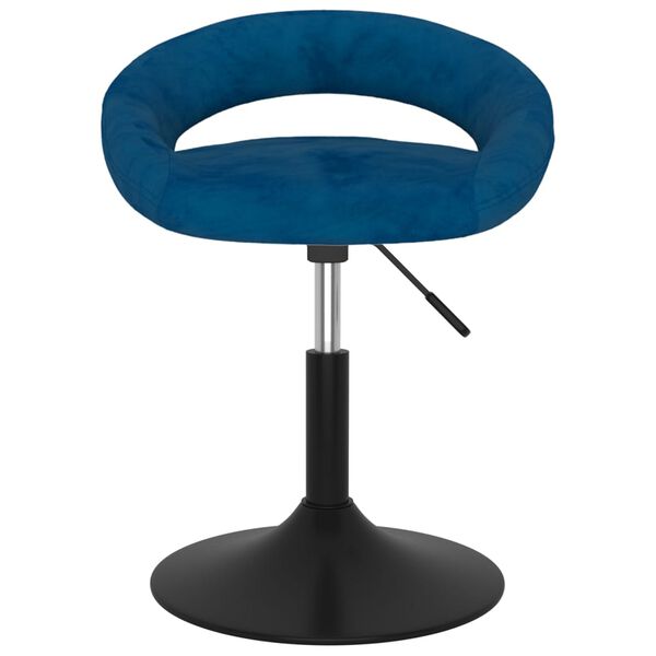 vidaXL Chaises pivotantes &agrave; manger lot de 4 Bleu Velours