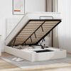 vidaXL Cadre de lit ottoman avec matelas blanc 120x190 cm similicuir