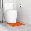 vidaXL Tapis de bain antid&eacute;rapant avec d&eacute;coupe pour toilette Orange