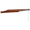 vidaXL Auvent r&eacute;tractable orange et marron 3x2,5 m tissu et aluminium