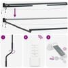 vidaXL Cadre de store r&eacute;tractable &eacute;lectrique Anthracite 3,5 x 2,5 m
