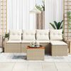 vidaXL Ensemble de canapé de jardin 6 pcs Beige et blanc
