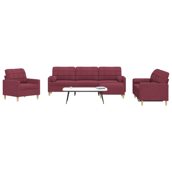 vidaXL Ensemble de canap&eacute;s 4 pcs repose-pied et coussins d&eacute;coratifs
