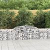 vidaXL Paniers à gabions arqués 12 pcs 300x30x60/80 cm Fer galvanisé
