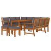 vidaXL Ensemble &agrave; manger de jardin coussins 9 pcs Bois acacia