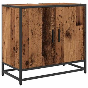 vidaXL Meuble de Lavabo de Salle de Bain Bois Ancien 65 x 33 x 60 cm