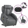 vidaXL Fauteuil inclinable de massage Gris Similicuir
