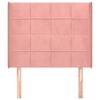 vidaXL T&ecirc;te de lit avec oreilles Rose 83x16x118/128 cm Velours