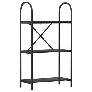 vidaXL &Eacute;tag&egrave;re 3 niveaux 60 x 30 x 109 cm Bois d'ing&eacute;nierie Ch&ecirc;ne noir