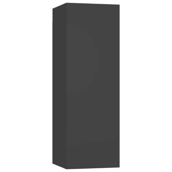 vidaXL Meubles TV 2 pcs Gris 30,5x30x90 cm Bois d&rsquo;ing&eacute;nierie