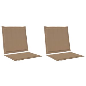 vidaXL Coussins de si&egrave;ge et de dos Polyester Taupe 47 x 45 x 2 cm