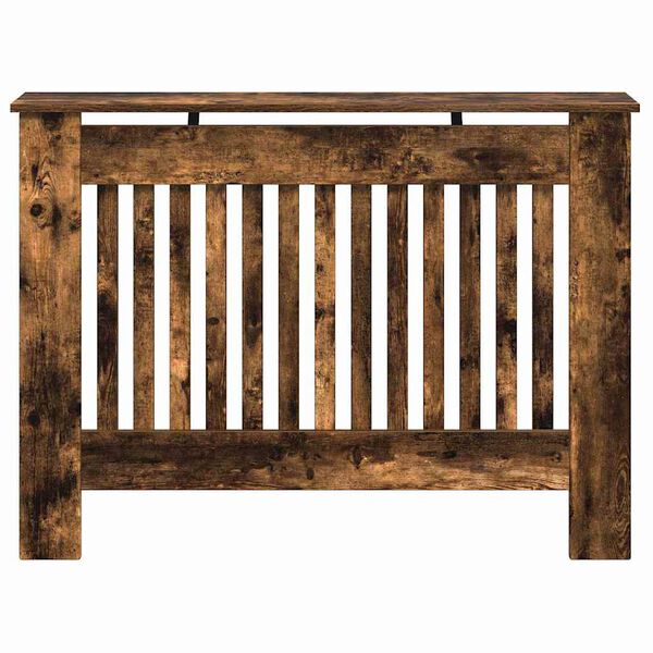 vidaXL Cache-Radiateur Ch&ecirc;ne fum&eacute; 112 x 19 x 81,5 cm Bois d'ing&eacute;nierie