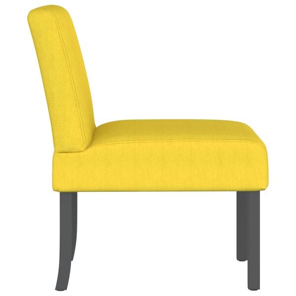 vidaXL Fauteuil sans accoudoirs jaune clair tissu