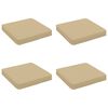 vidaXL Coussins de si&egrave;ge 4 pi&egrave;ces VUGHT 4 pcs 100 % polyester Beige