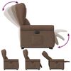 vidaXL Fauteuil inclinable &eacute;lectrique marron tissu