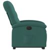 vidaXL Fauteuil inclinable &eacute;lectrique vert fonc&eacute; tissu