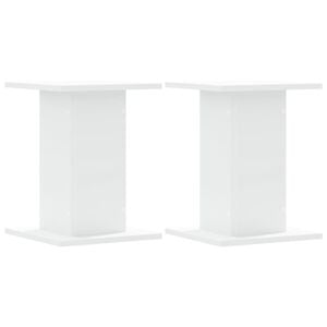 vidaXL Supports pour plantes 2 pcs blanc 30x30x40 cm bois d'ing&eacute;nierie
