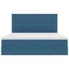 vidaXL Lit avec rangement et matelas Bleu fonc&eacute; 160 x 200 cm Velours