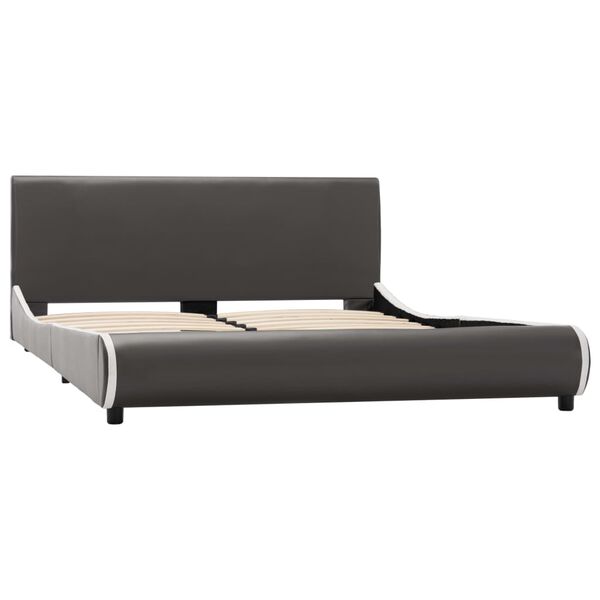 vidaXL Cadre de lit Gris anthracite Similicuir 120 x 200 cm