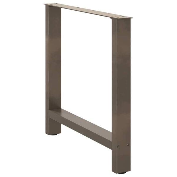vidaXL Pieds de table &agrave; manger en acier naturel 2 pi&egrave;ces 70 x (72-73) cm Acier