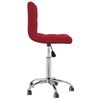 vidaXL Chaise pivotante de bureau Rouge bordeaux Tissu