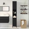 vidaXL Cabinet de salle de bain avec porte Ch&ecirc;ne noir 30 x 30 x 190 cm