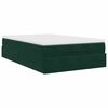 vidaXL Lit ottoman avec matelas vert fonc&eacute; 120x190 cm velours