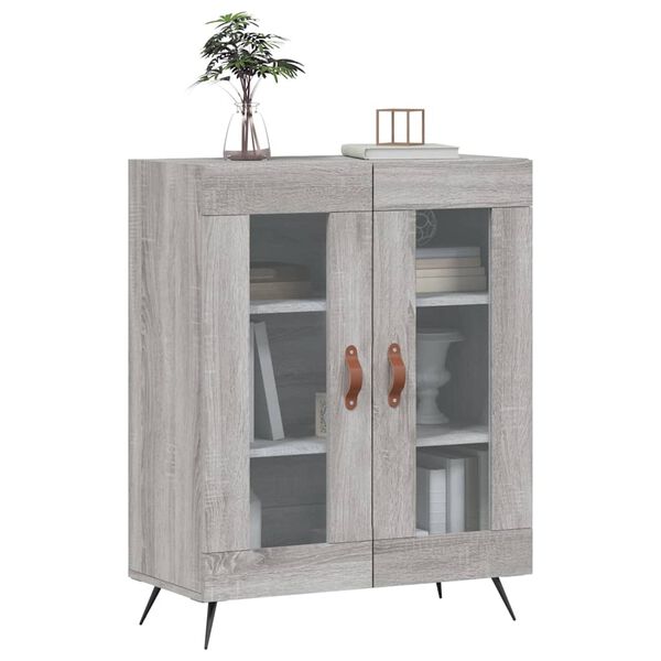 vidaXL Buffet sonoma gris 69,5x34x90 cm bois d'ing&eacute;nierie