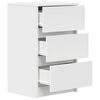 vidaXL Tables de chevet avec 3 tiroirs 2 pcs blanc 39x35x65 cm